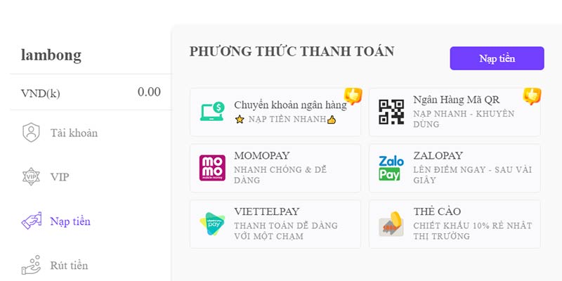 Hình thức thẻ cào điện thoại vẫn được người chơi sử dụng trong quá trình chơi